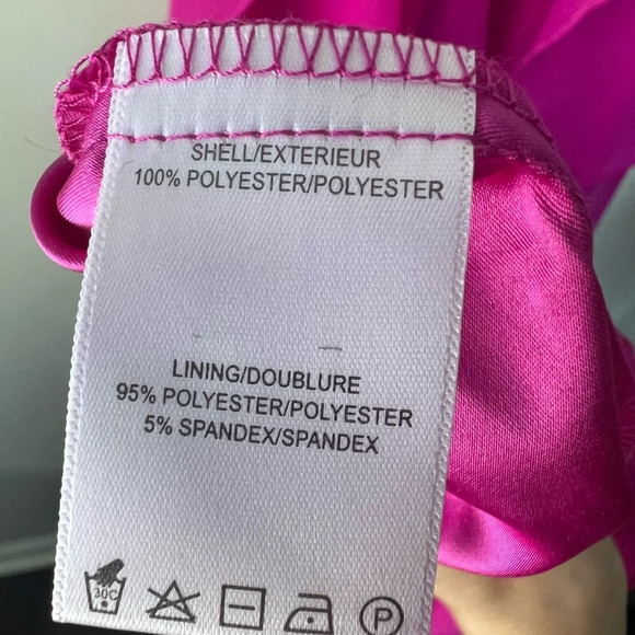 Belle Bagdley Mischka Magenta Maxi Prom Wedding Formal Dress sz 12 pageant long - Picture 11 of 12